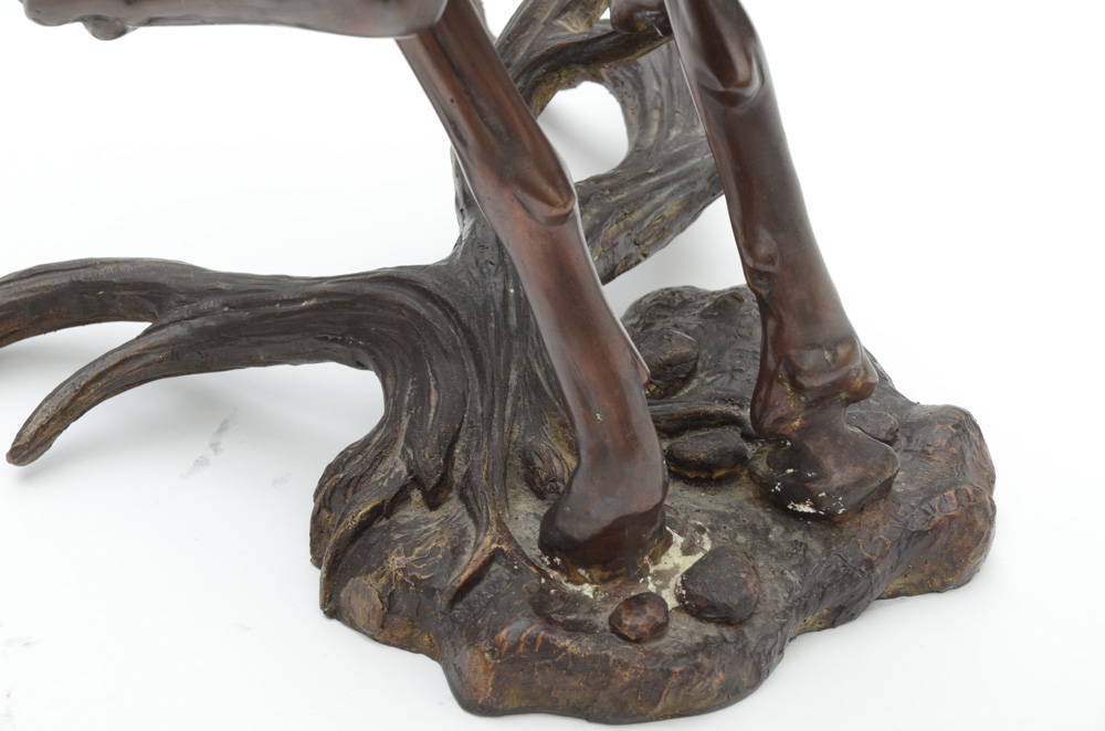 Cast Bronze Whippet Sculpture, By Ki Herman