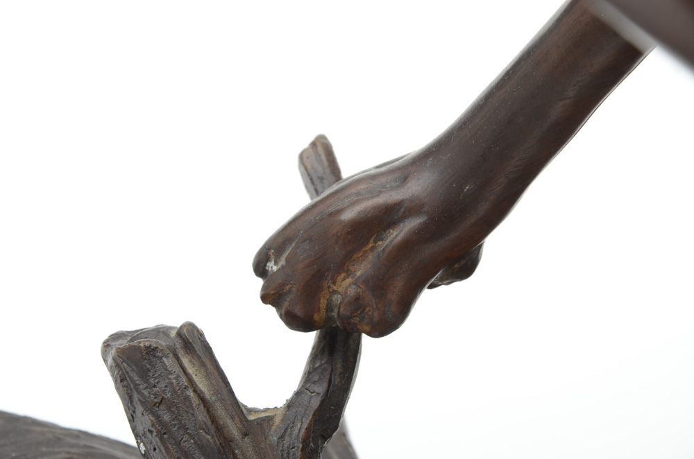 Cast Bronze Whippet Sculpture, By Ki Herman