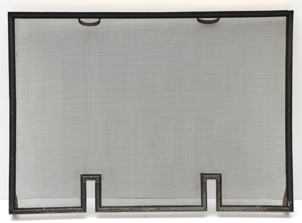 Brass Framed Firescreen and Tools