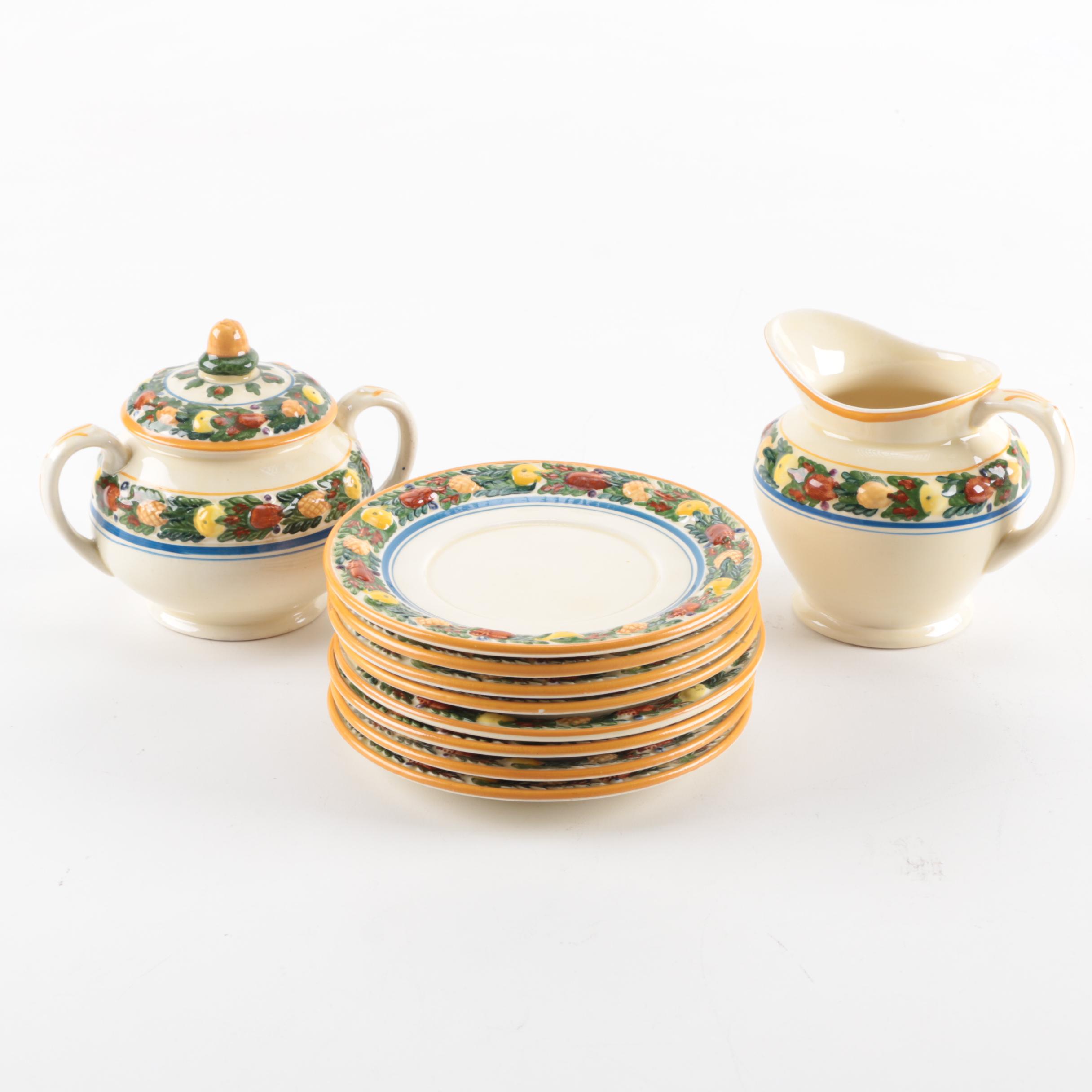 Adams Titian Ware Multicolor "Della Robia" Royal Ivory Ceramics