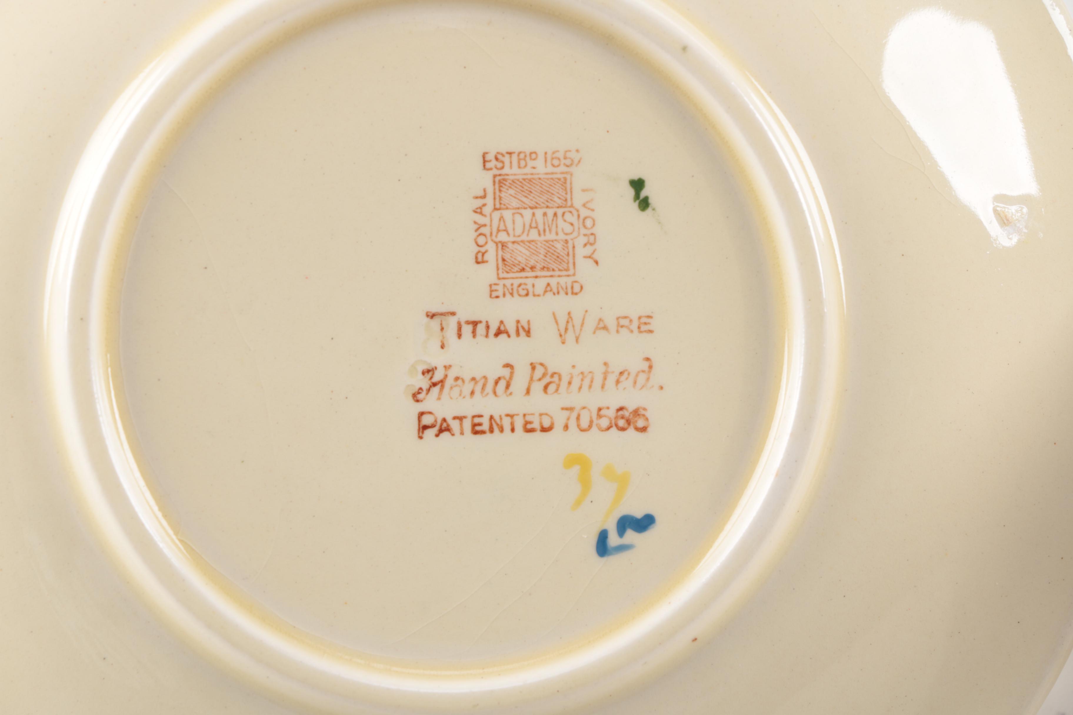 Adams Titian Ware Multicolor "Della Robia" Royal Ivory Ceramics