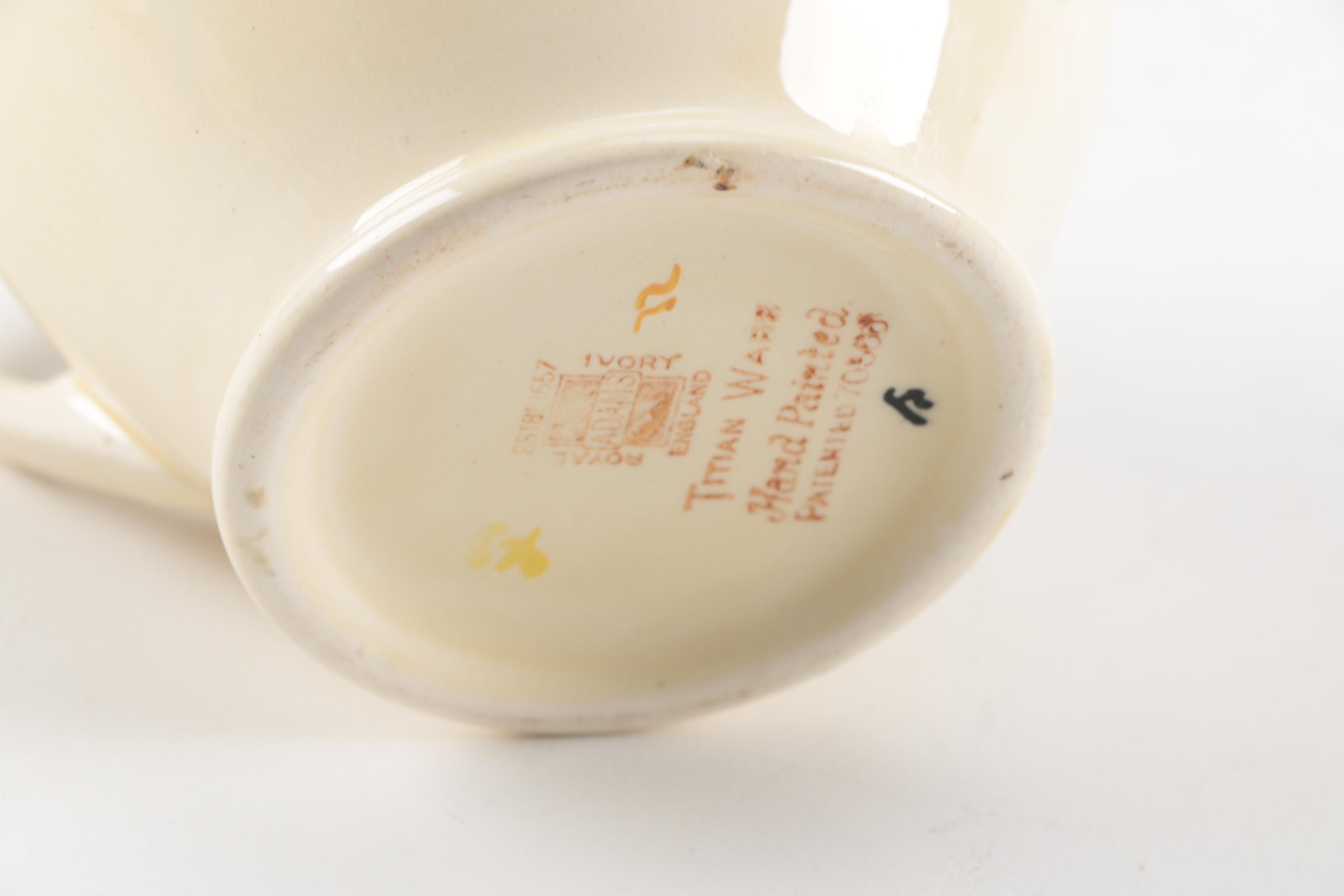 Adams Titian Ware Multicolor "Della Robia" Royal Ivory Ceramics