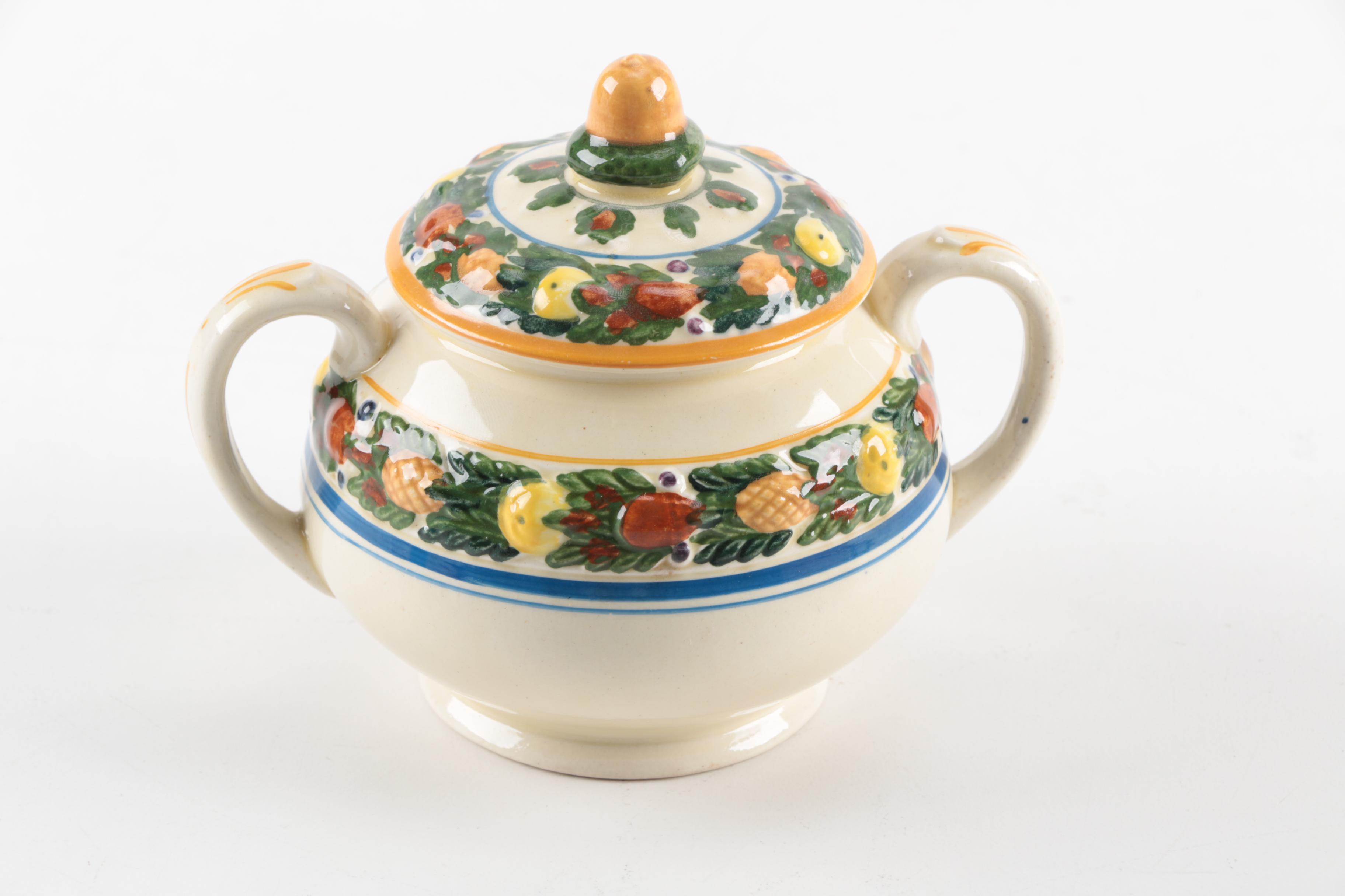Adams Titian Ware Multicolor "Della Robia" Royal Ivory Ceramics