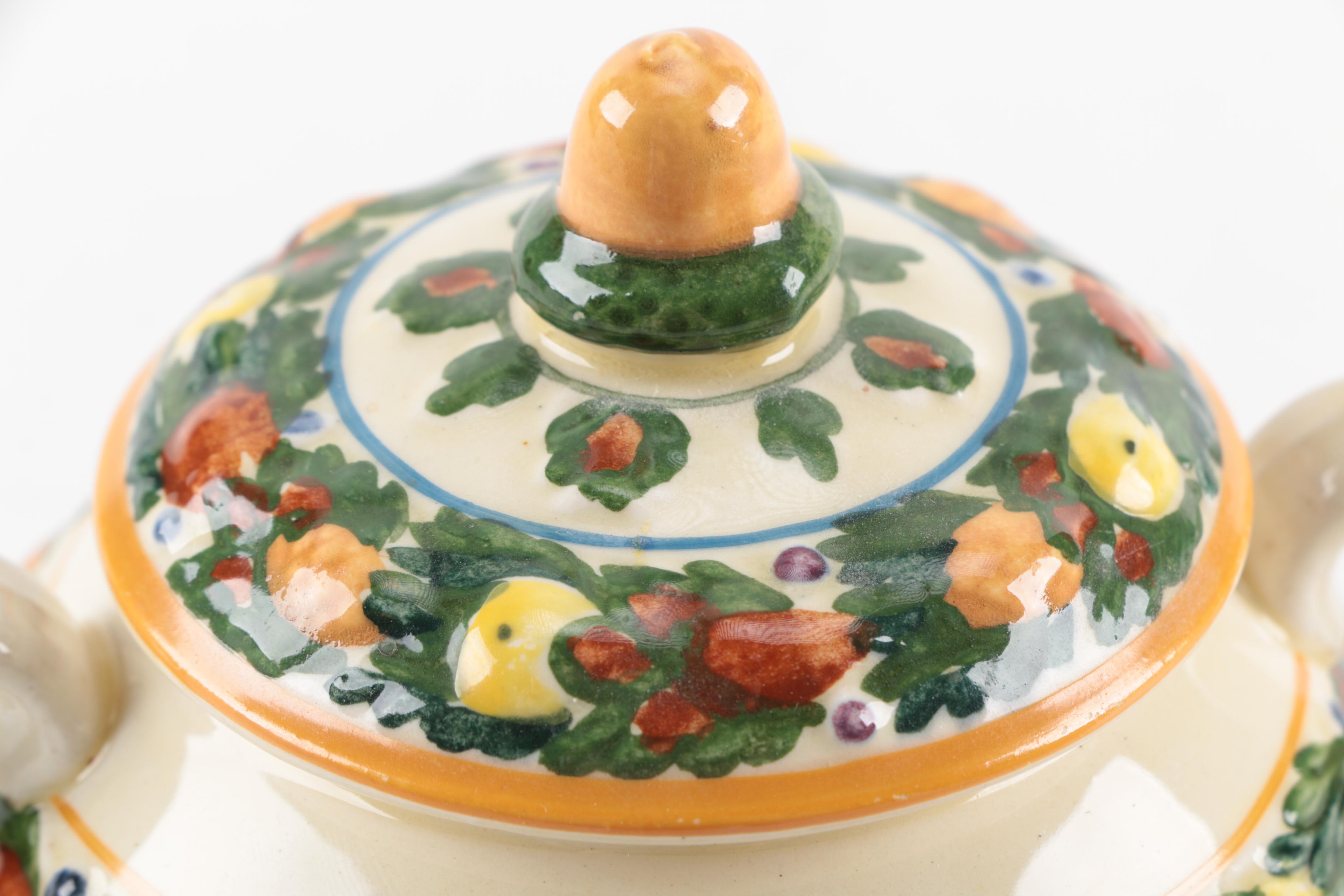 Adams Titian Ware Multicolor "Della Robia" Royal Ivory Ceramics