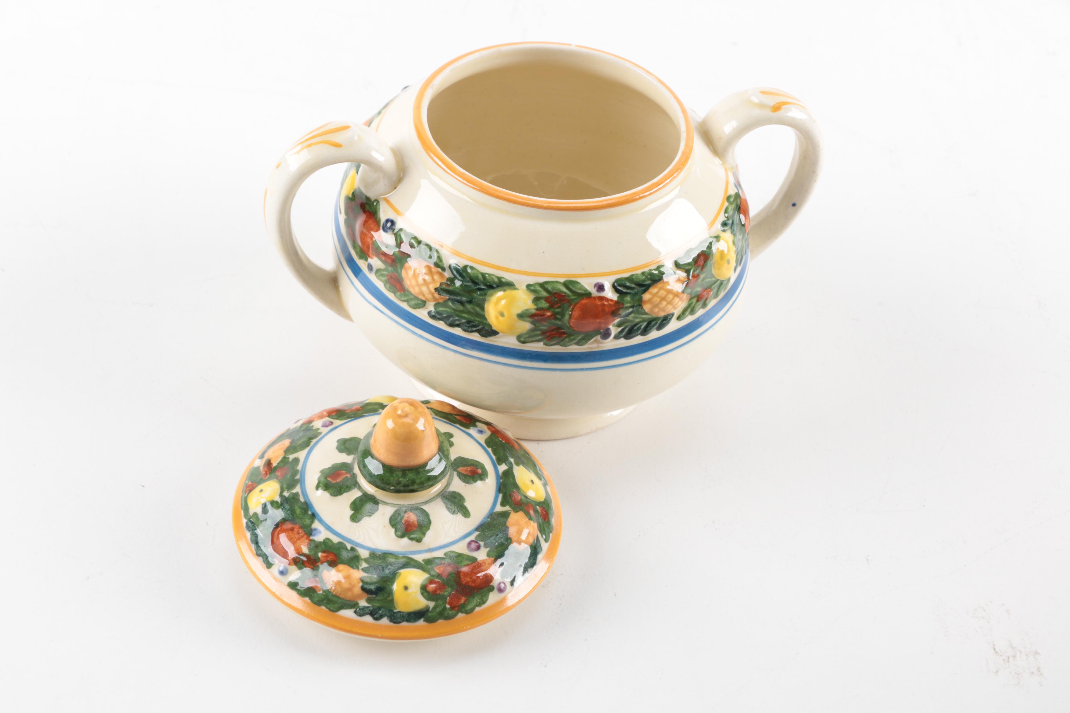 Adams Titian Ware Multicolor "Della Robia" Royal Ivory Ceramics