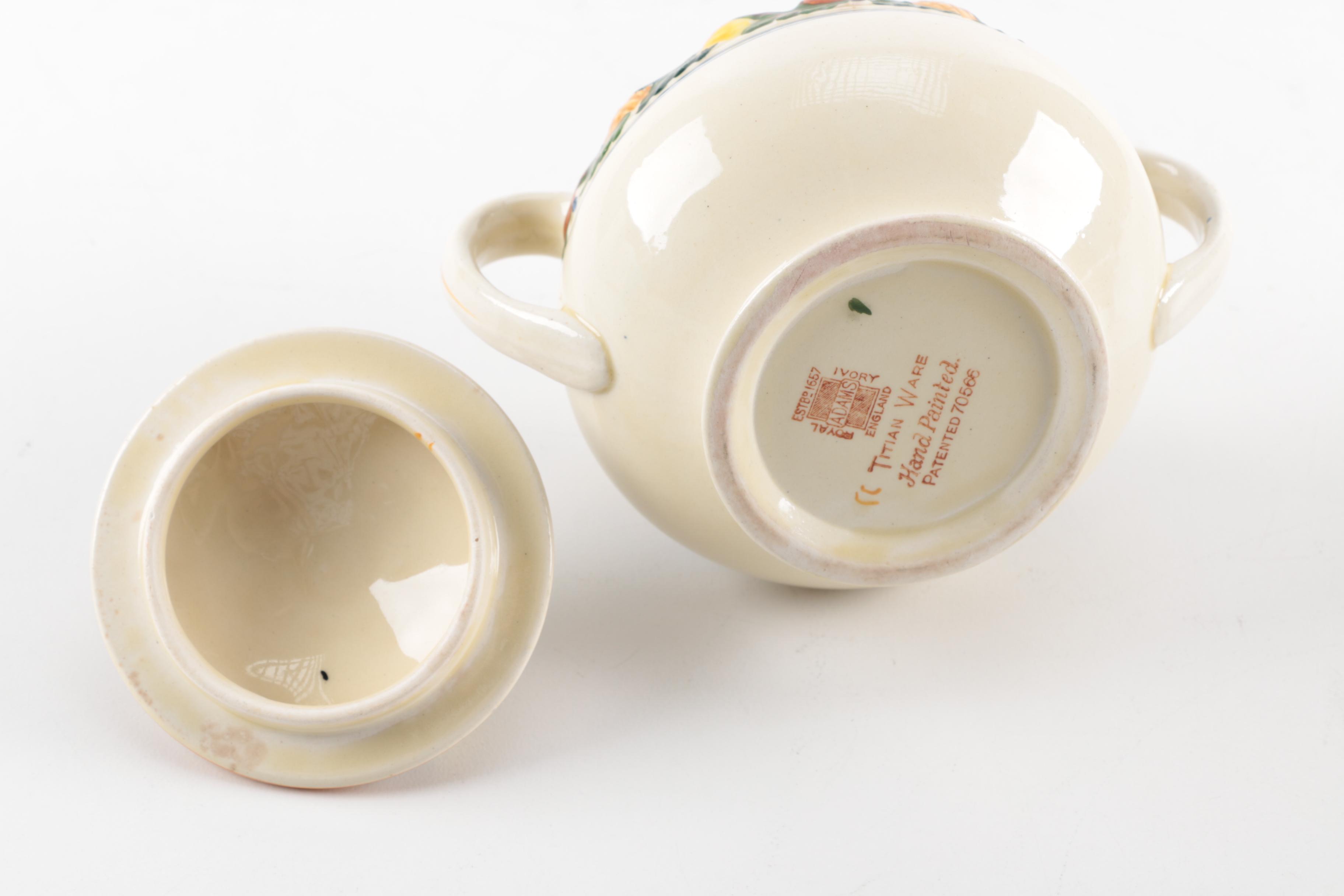 Adams Titian Ware Multicolor "Della Robia" Royal Ivory Ceramics