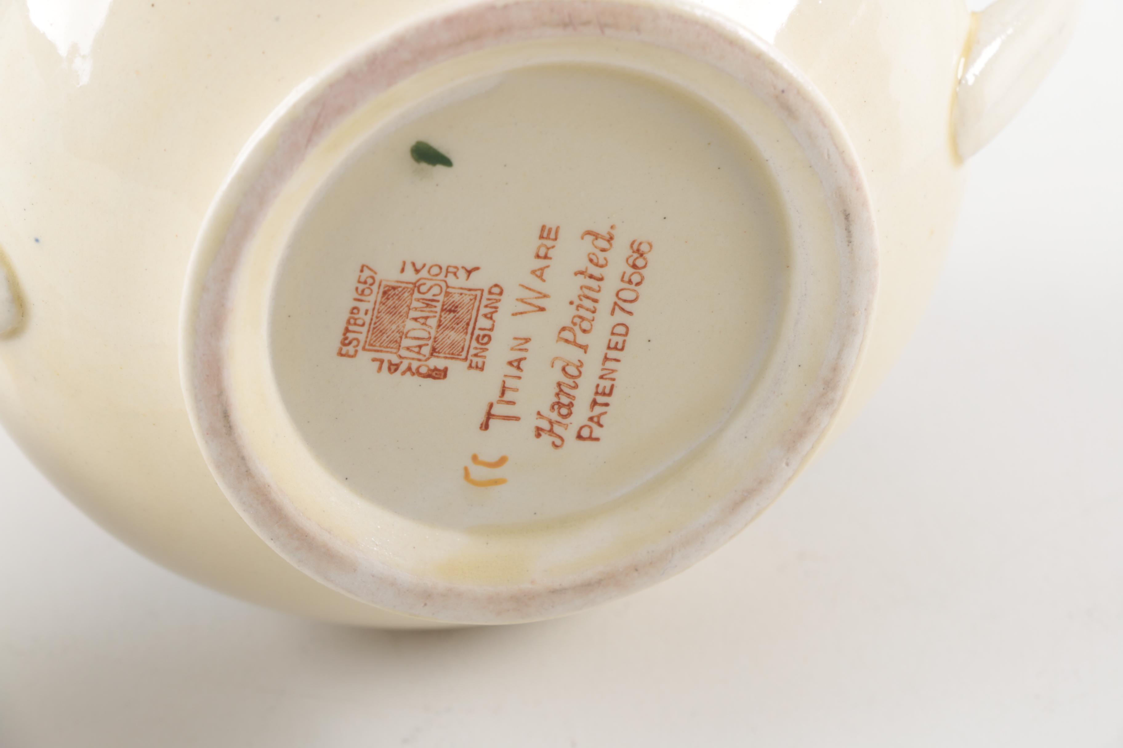 Adams Titian Ware Multicolor "Della Robia" Royal Ivory Ceramics