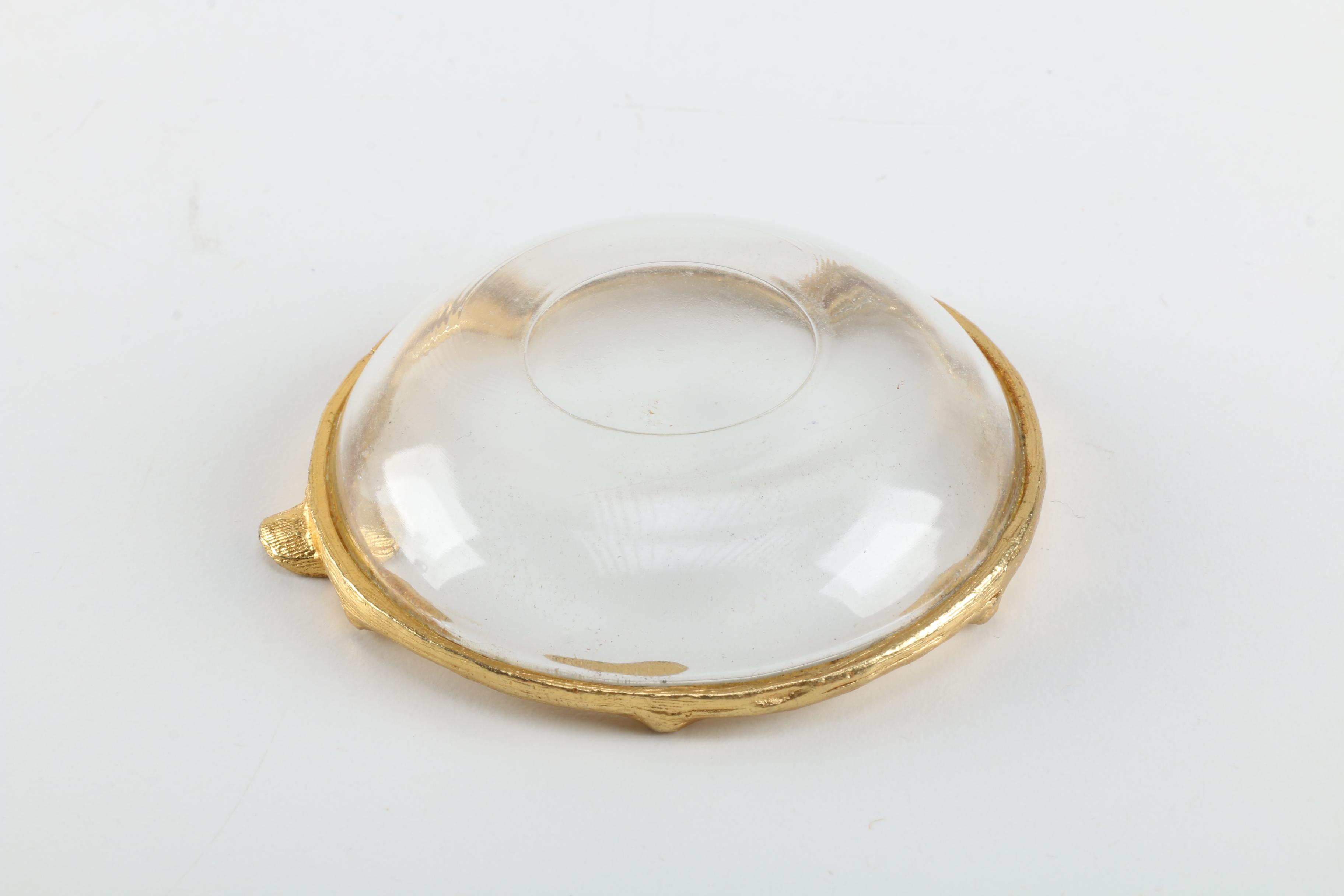 Gold Tone Matchbox and Ashtray