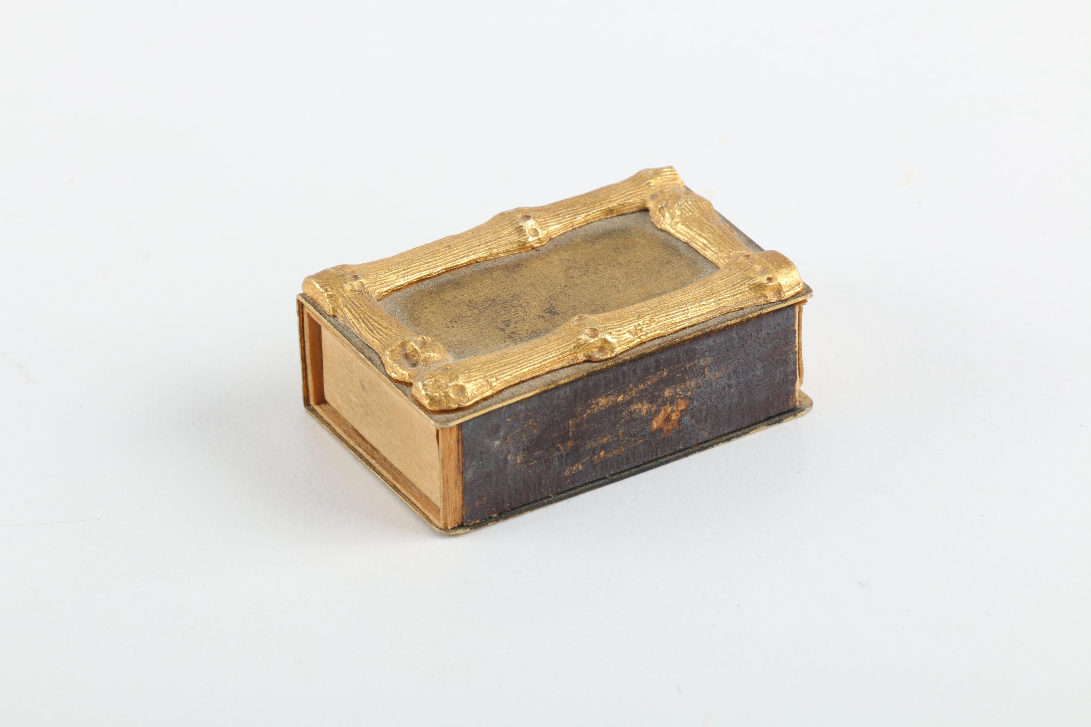 Gold Tone Matchbox and Ashtray