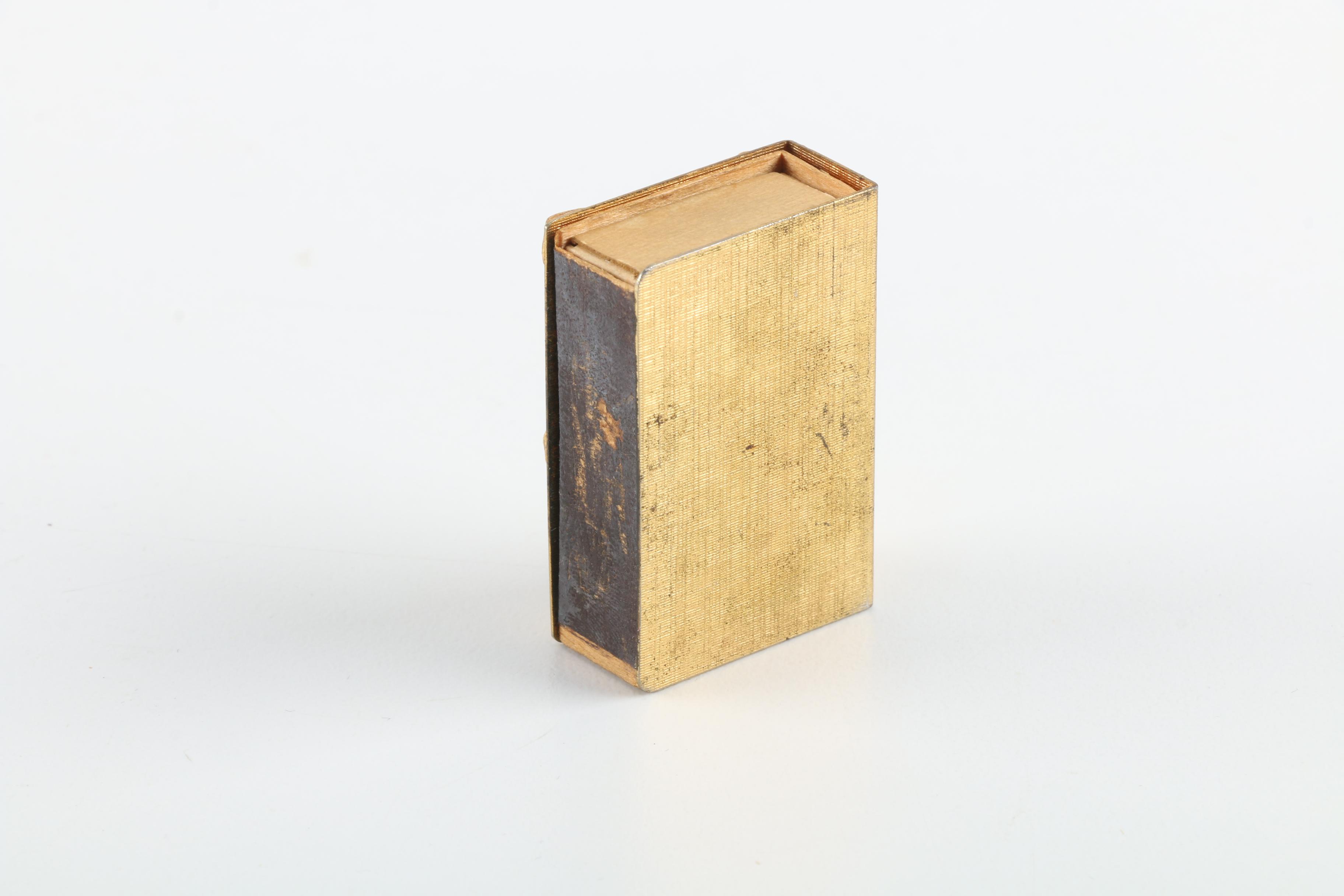 Gold Tone Matchbox and Ashtray