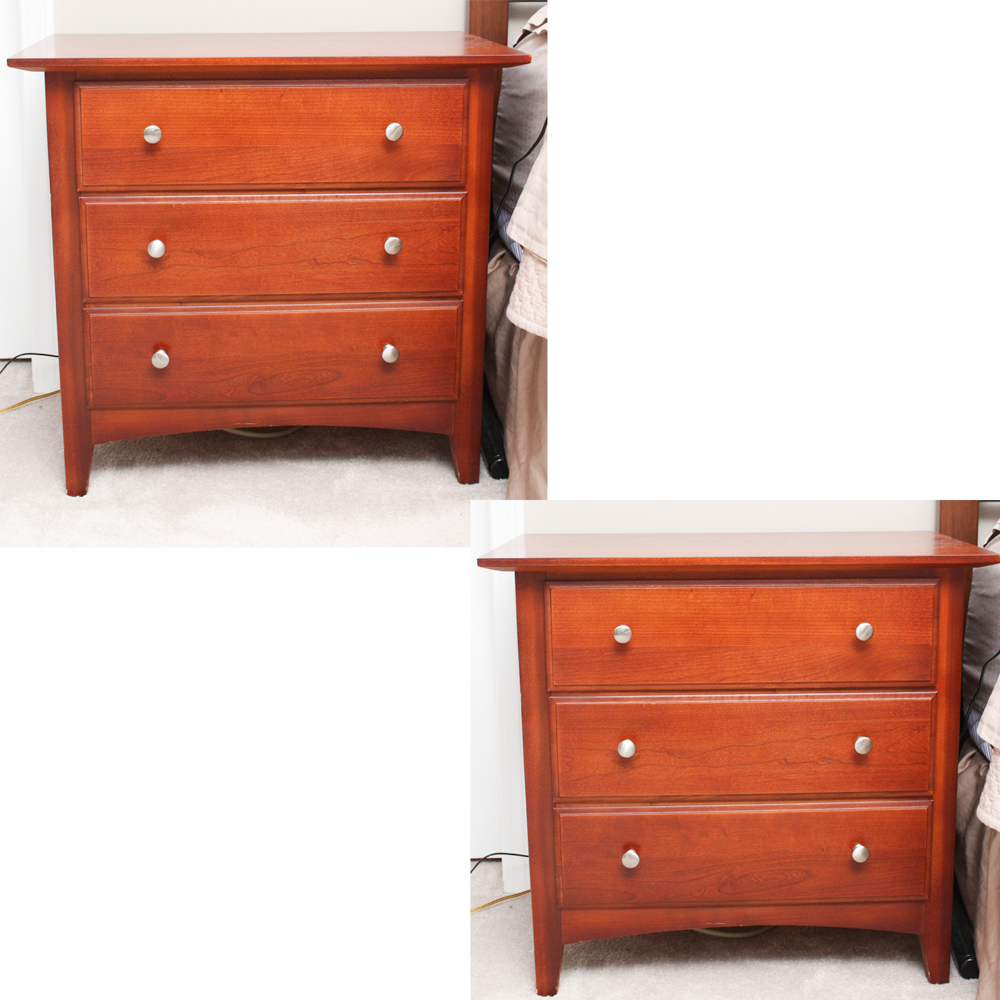 Thomasville "Impressions" Cherry Wood Nightstands