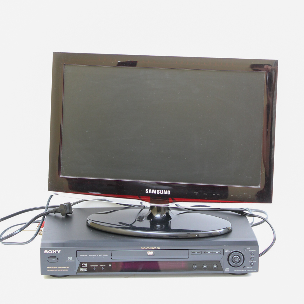 Samsung 18" Television With Sony DVD Player