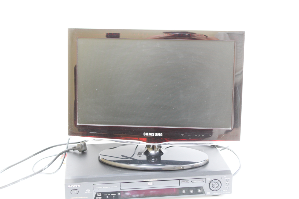 Samsung 18" Television With Sony DVD Player