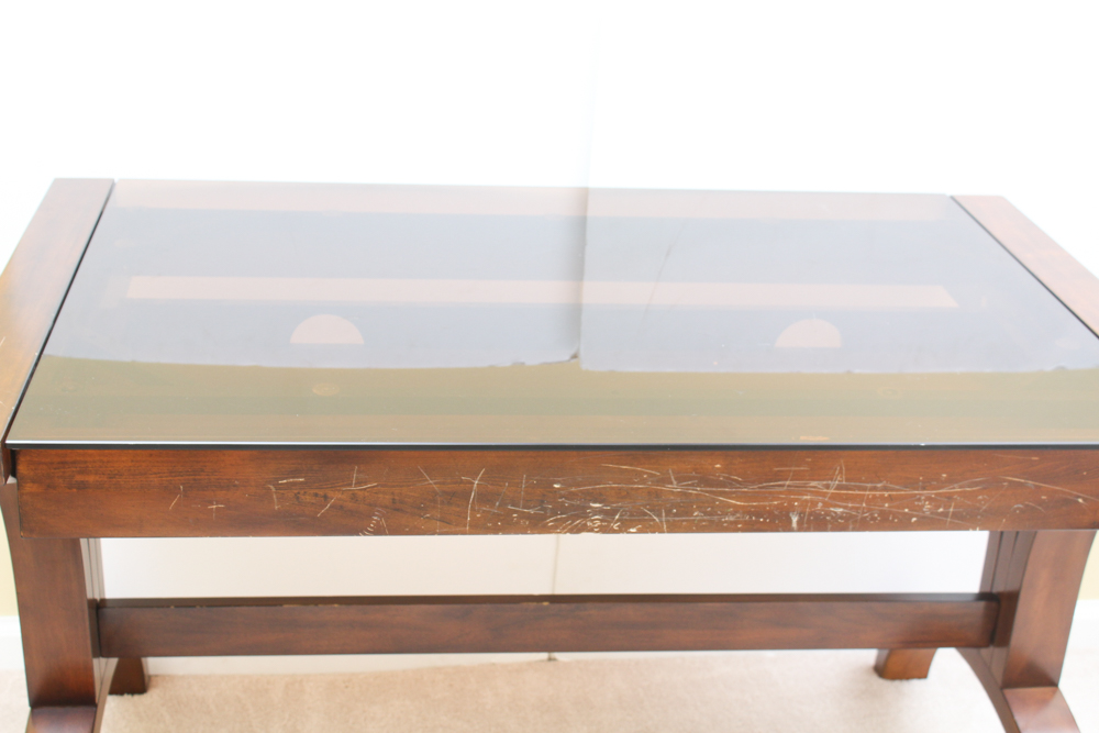 Whalen Glass Topped Desk