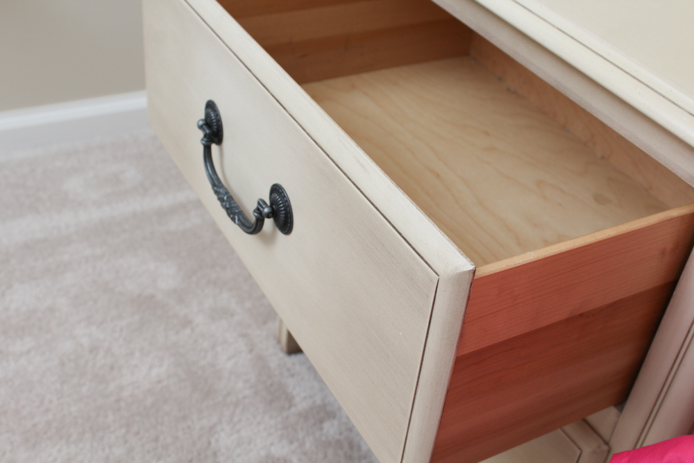 Twin Bed and Matching Nightstand in Lightly Distressed Style