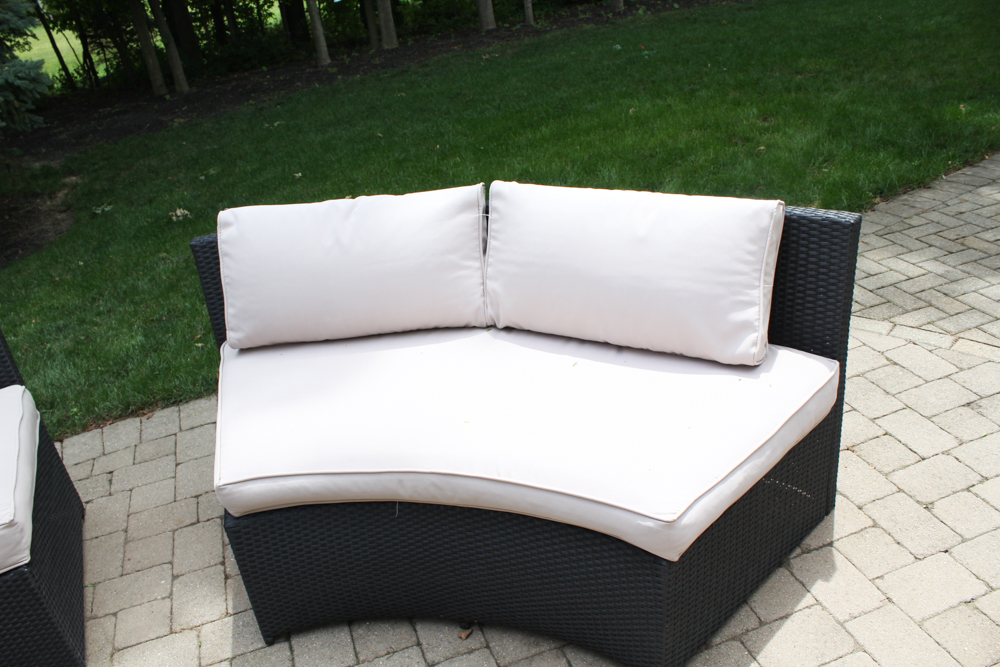 Contemporary Aluminum Wicker Style Patio Suite