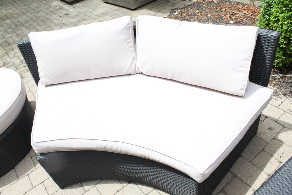 Contemporary Aluminum Wicker Style Patio Suite