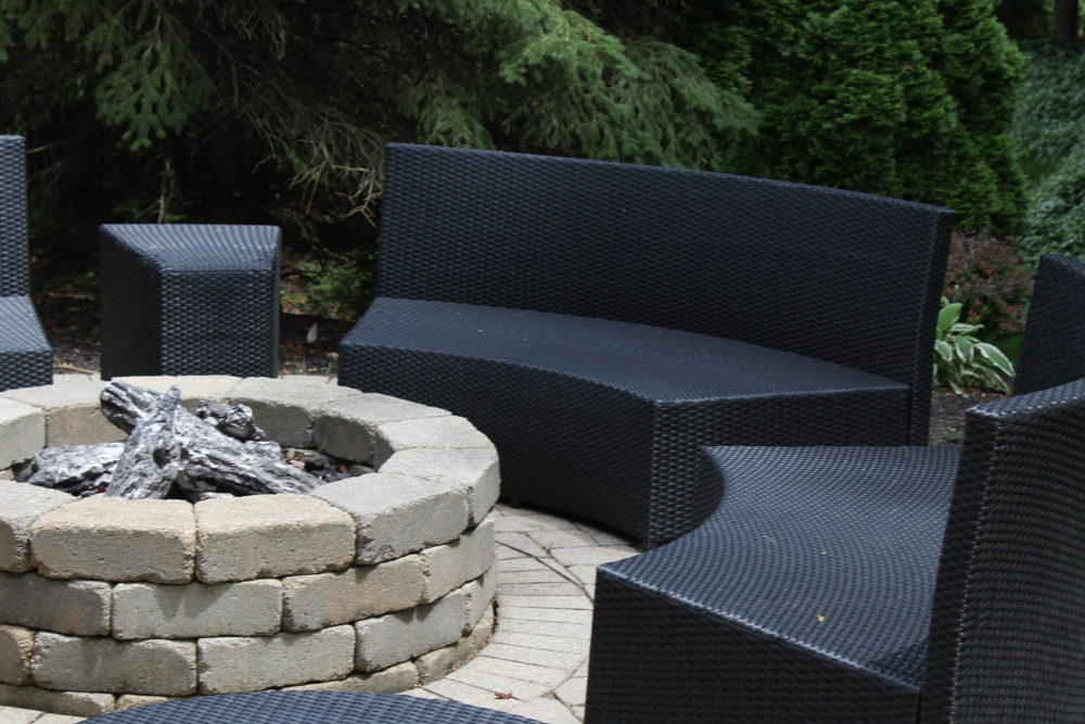 Contemporary Aluminum Wicker Style Patio Suite