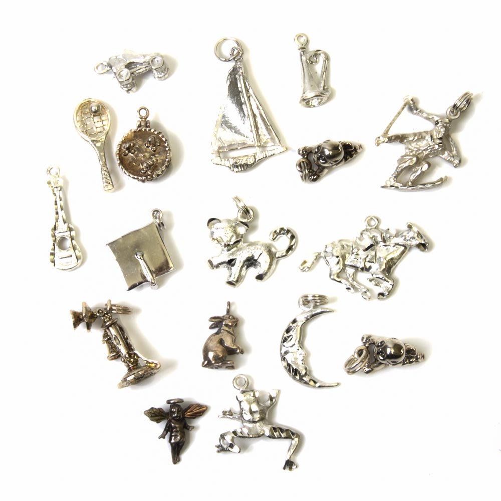 Collection of Sterling Silver Charms