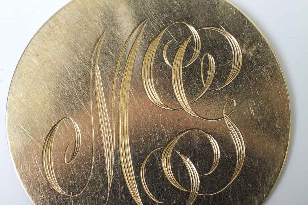 14K Gold Bracelet with Monogrammed Pendant