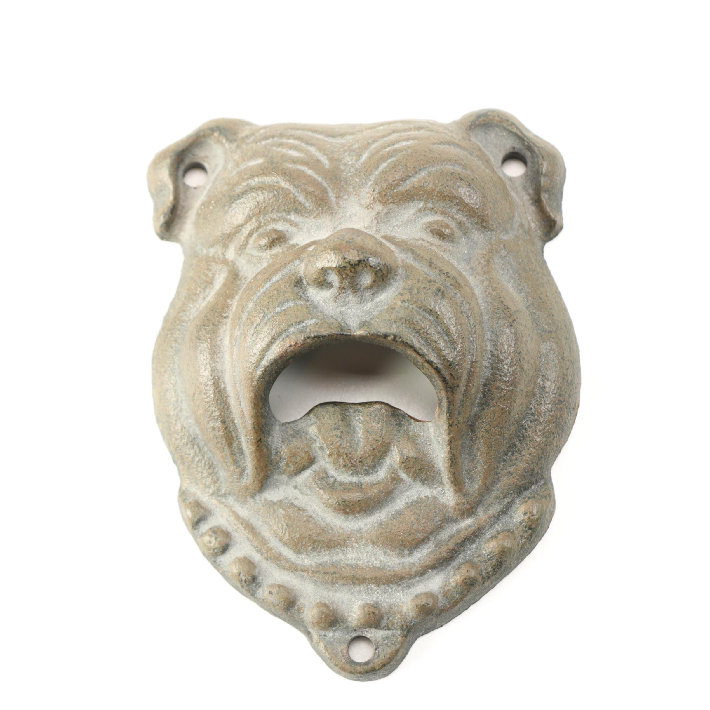 Bulldog Wall Mounted Bottle Opener