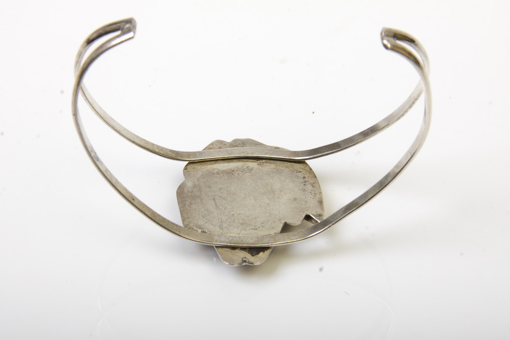 Three Silver Tone Bracelets with Stones