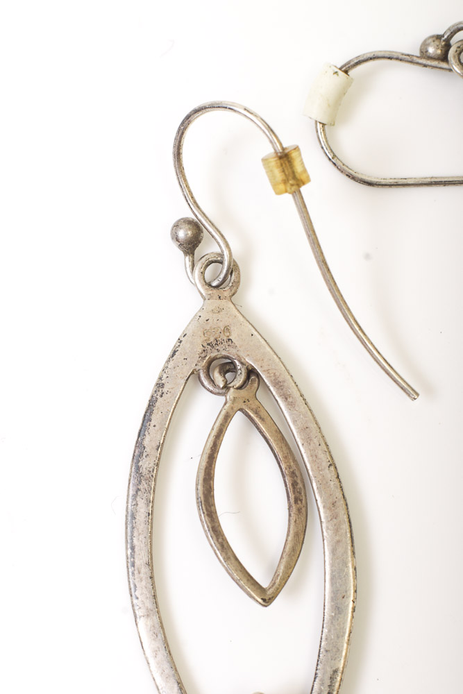 Variety of Sterling Silver Dangle Earrings