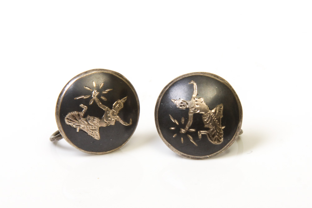 Group of Vintage Sterling Silver Earrings