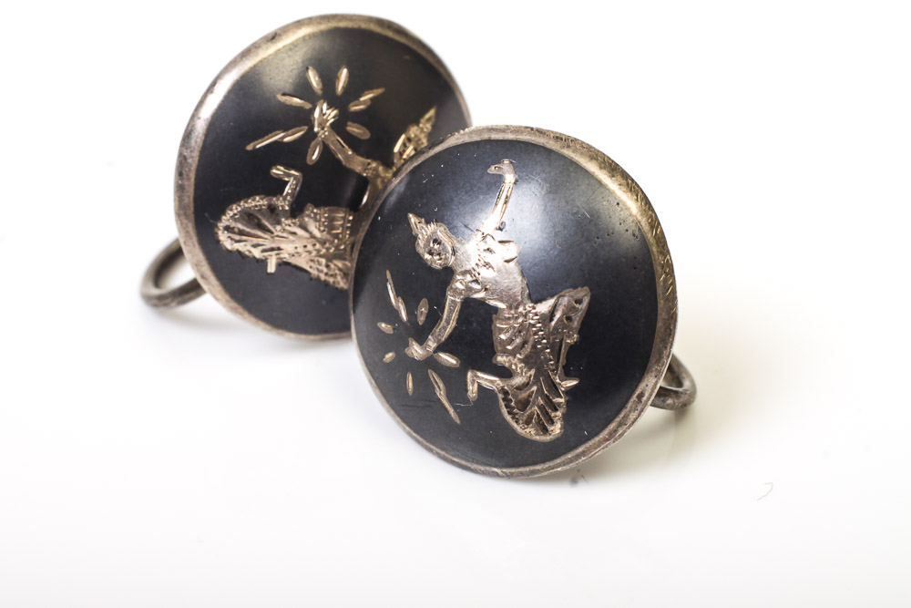 Group of Vintage Sterling Silver Earrings