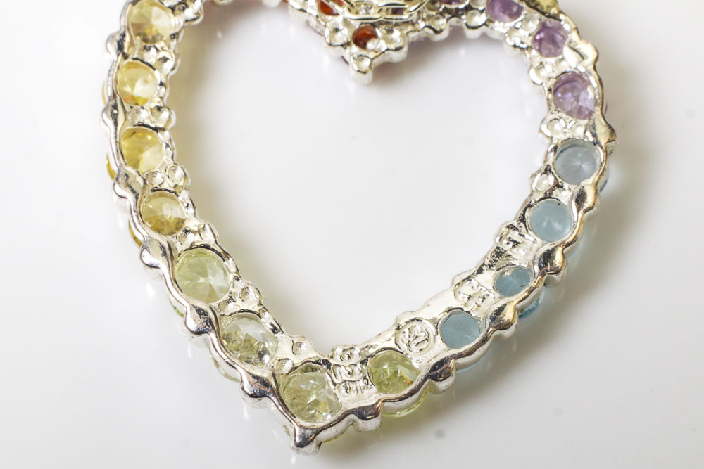 Group of Sterling Silver Heart Necklaces