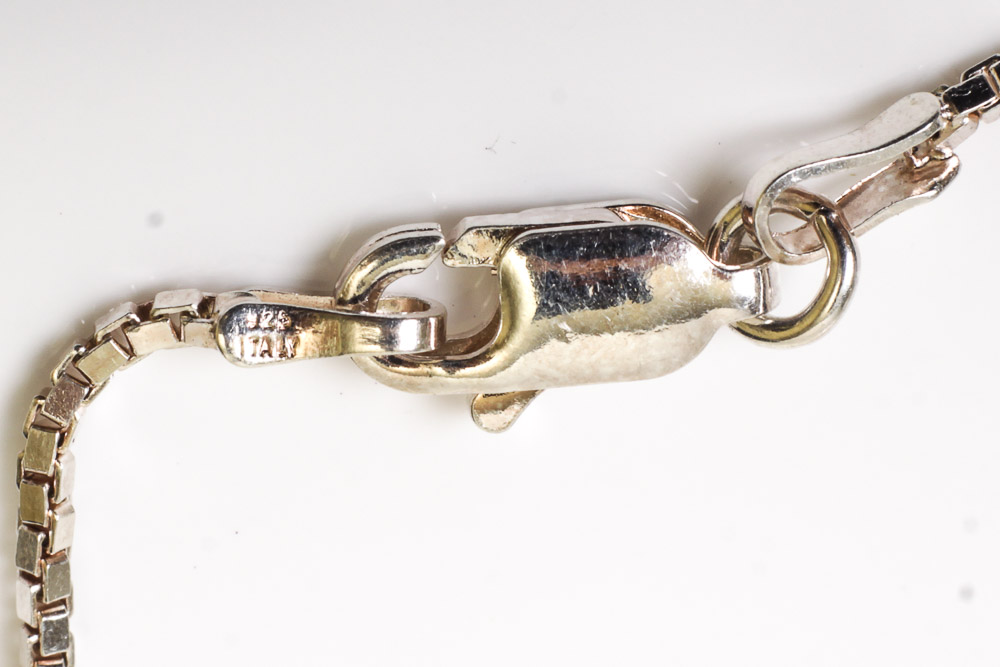 Group of Sterling Silver Heart Necklaces