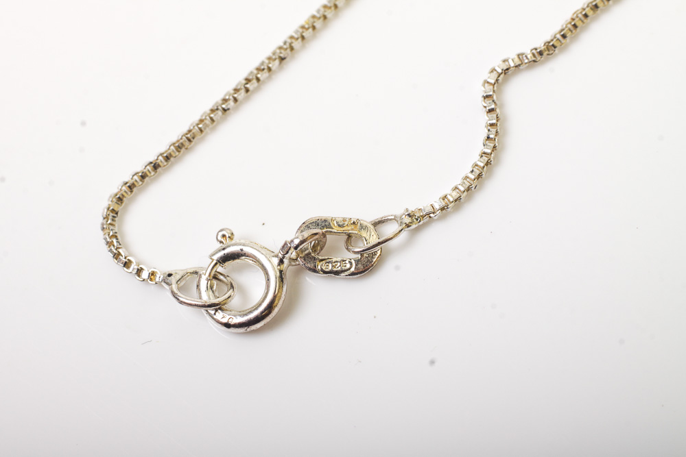 Group of Sterling Silver Heart Necklaces