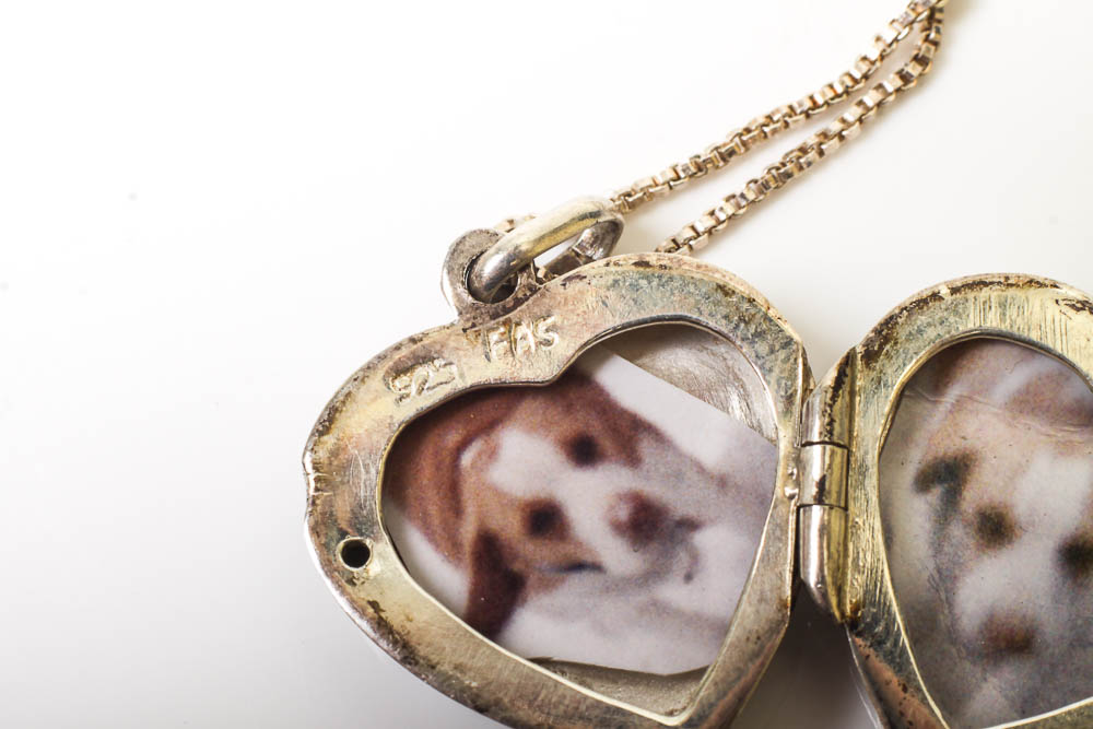 Group of Sterling Silver Heart Necklaces