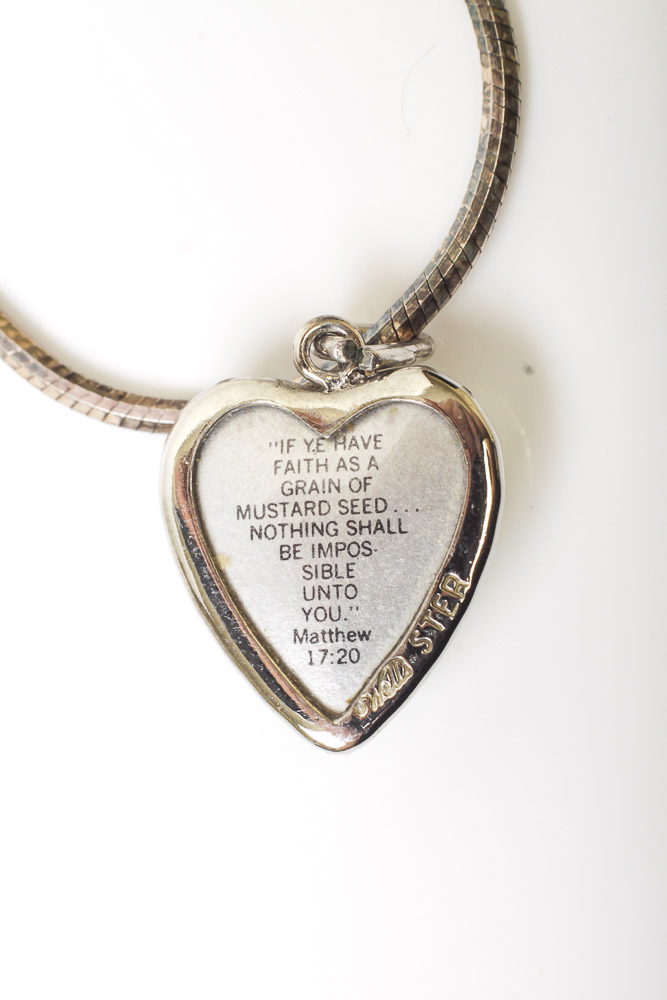 Group of Sterling Silver Heart Necklaces