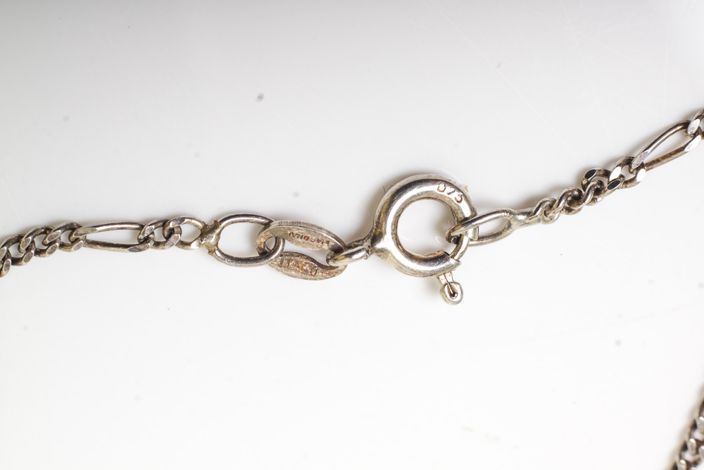 Group of Sterling Silver Heart Necklaces