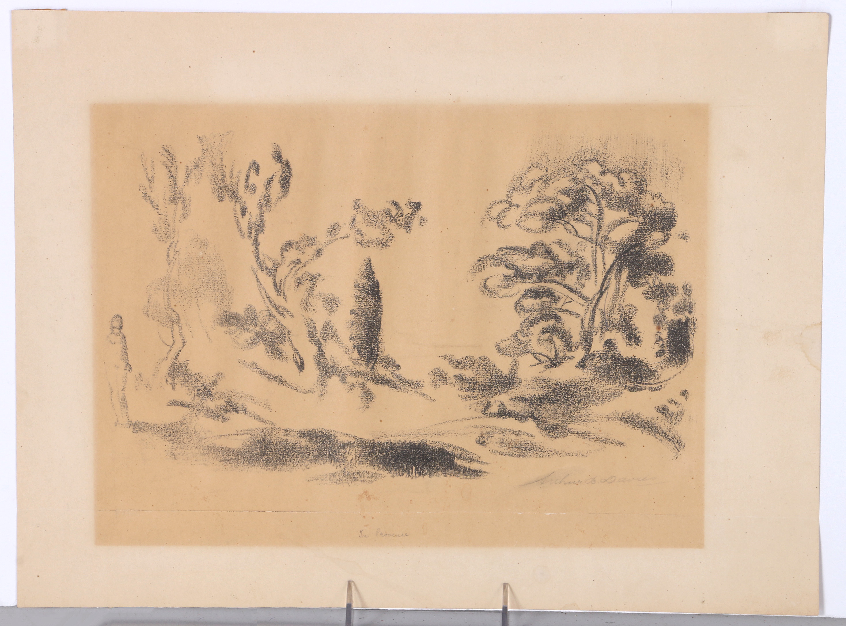 Arthur Bowen Davies 1924 Signed Stone Lithograph "In Provence"