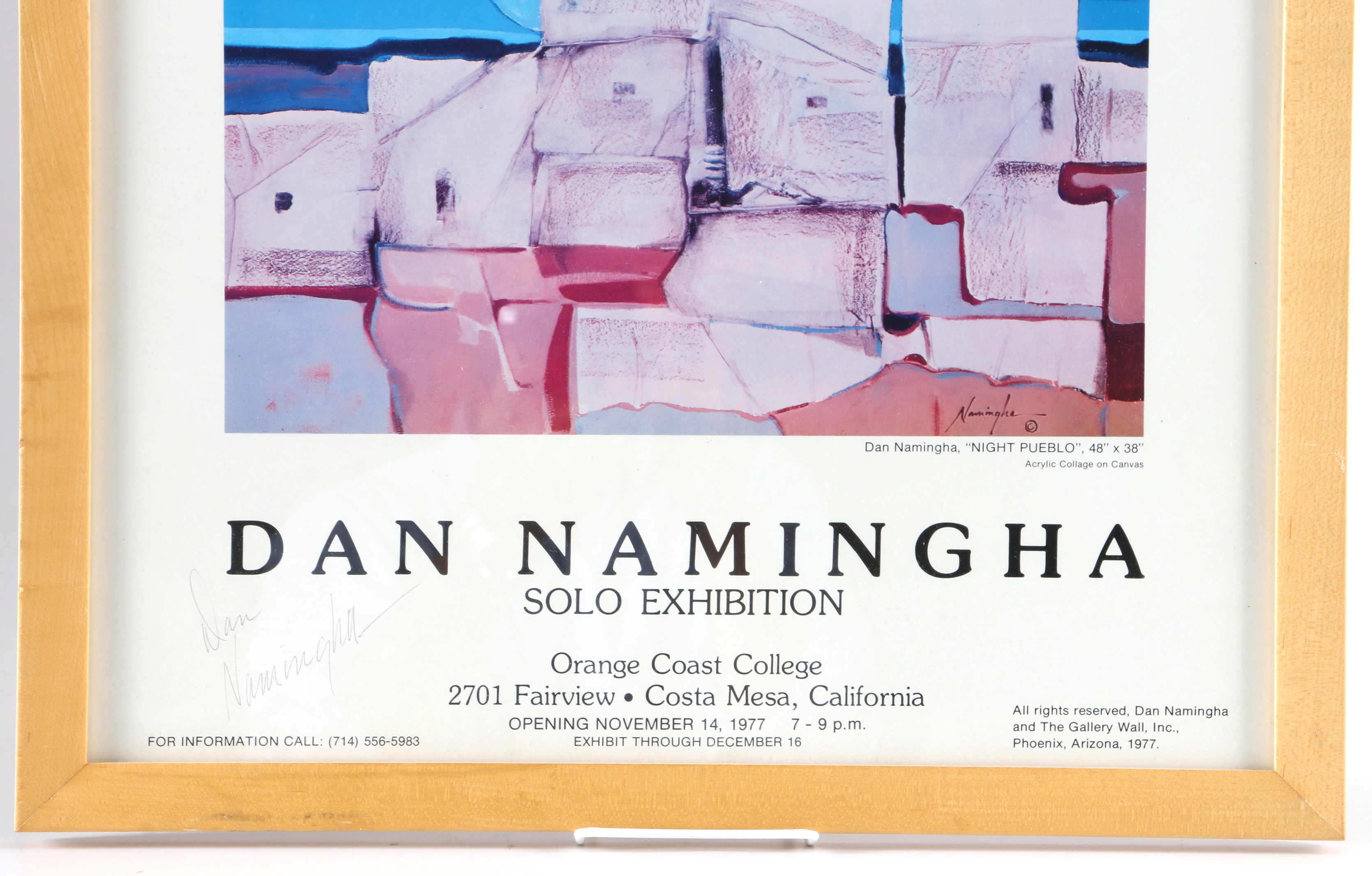 Dan Namingha Solo Exhibition Poster