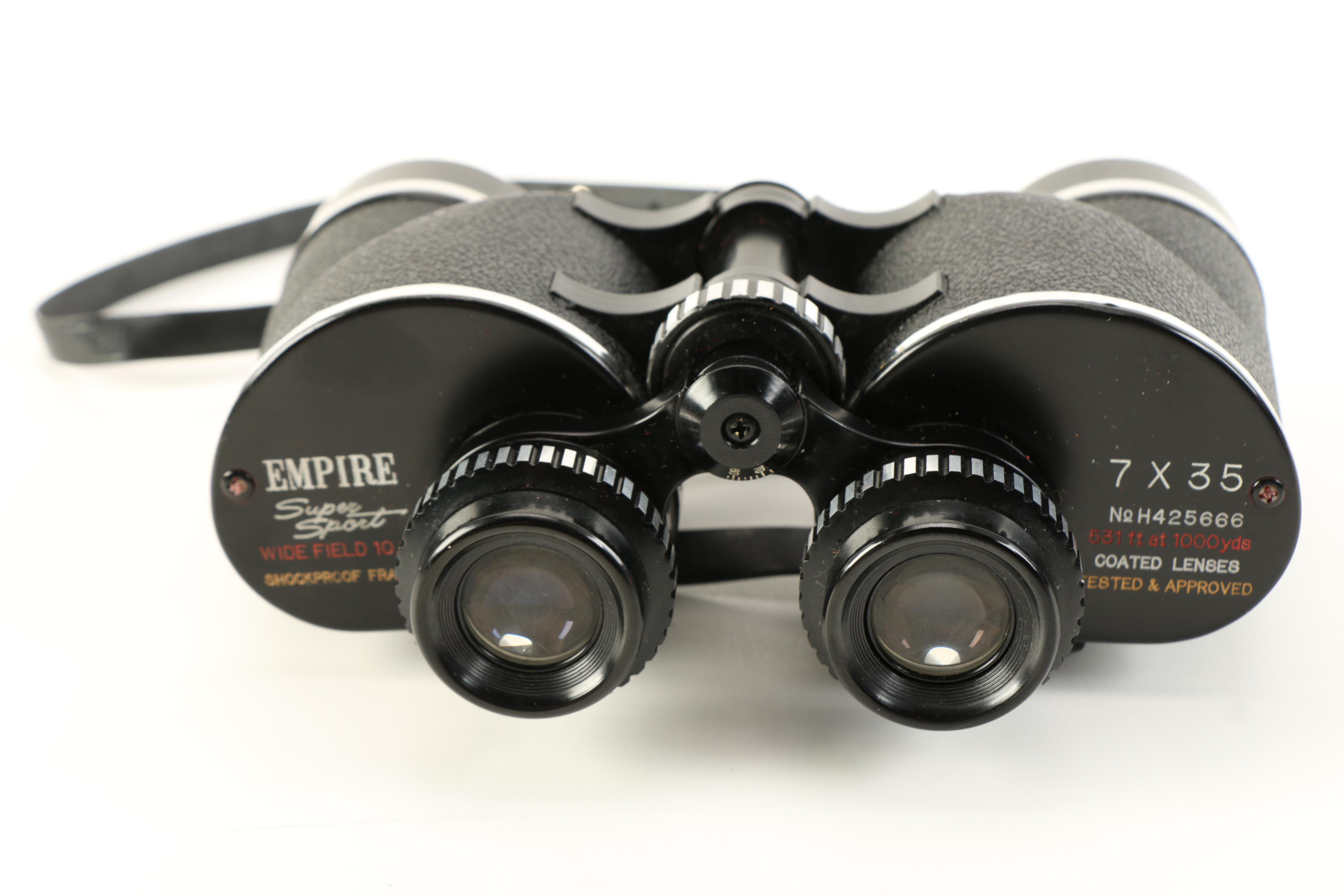 Empire Binoculars with Leather Case
