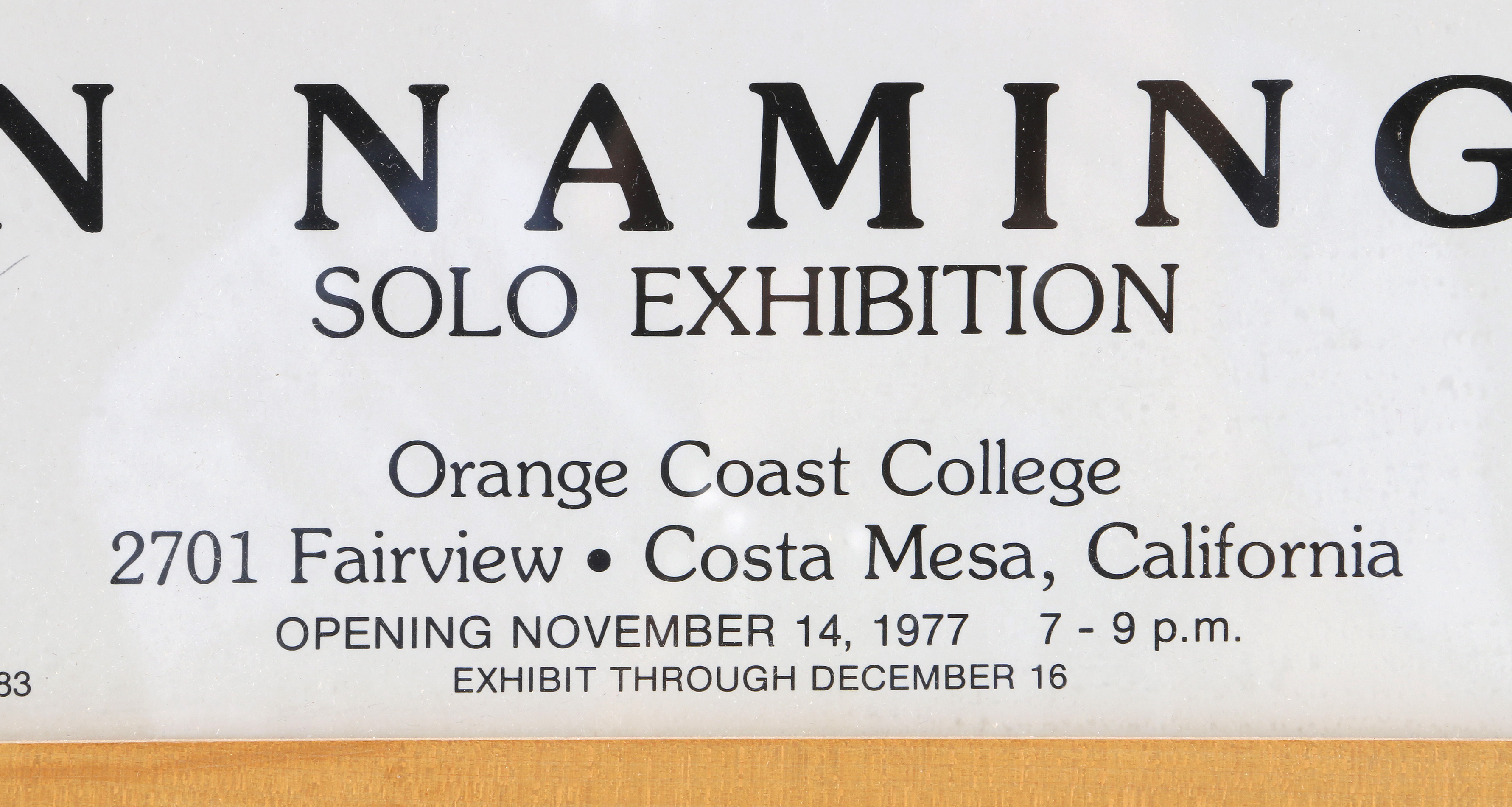 Dan Namingha Solo Exhibition Poster