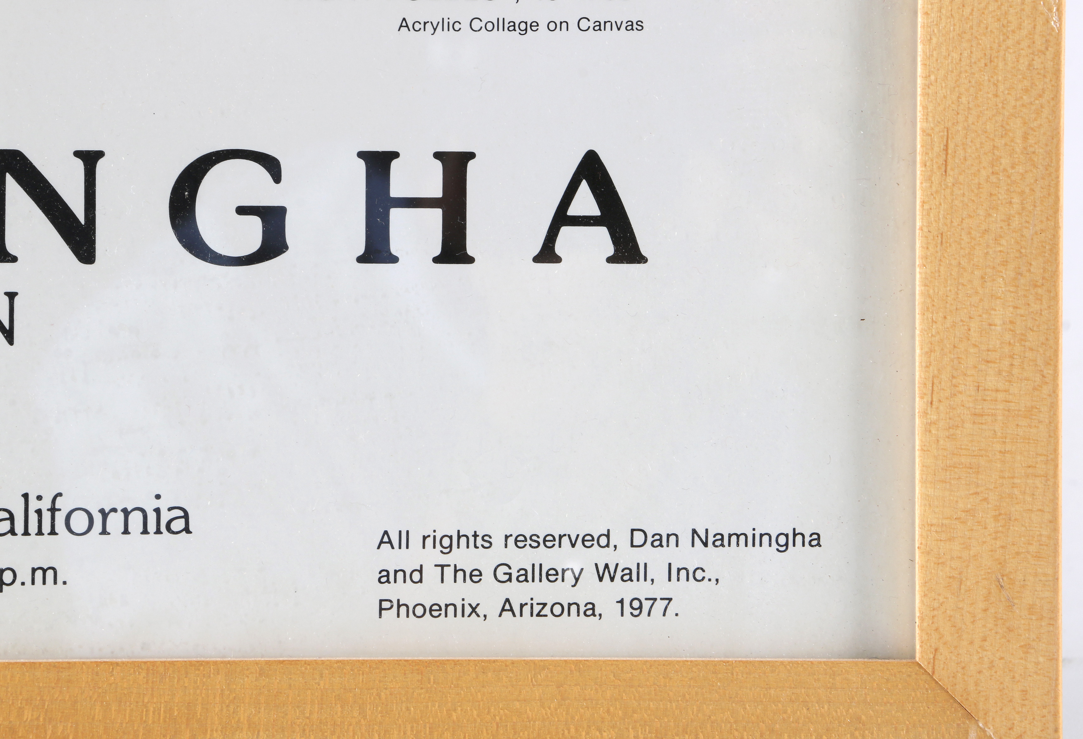 Dan Namingha Solo Exhibition Poster