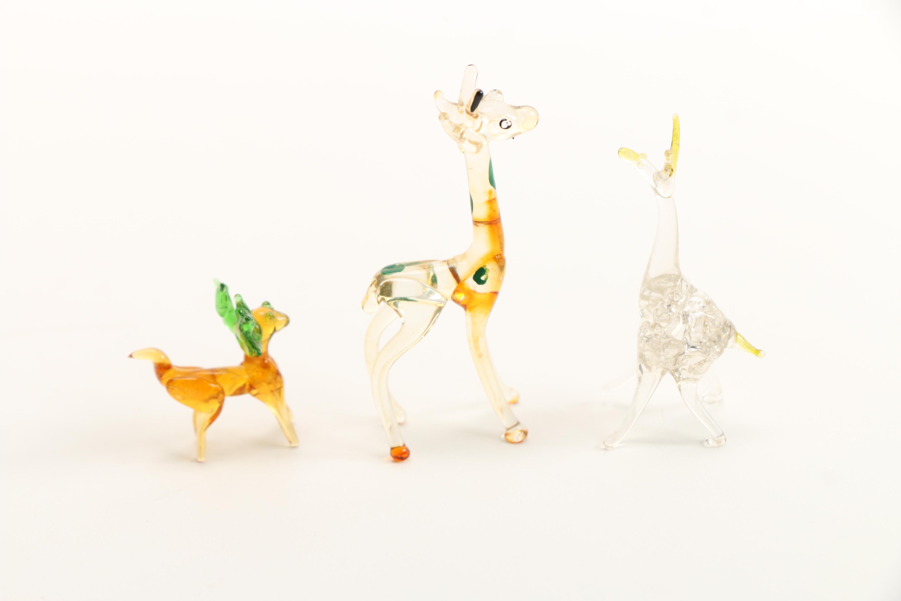 Assorted Art Glass Animal Figurines