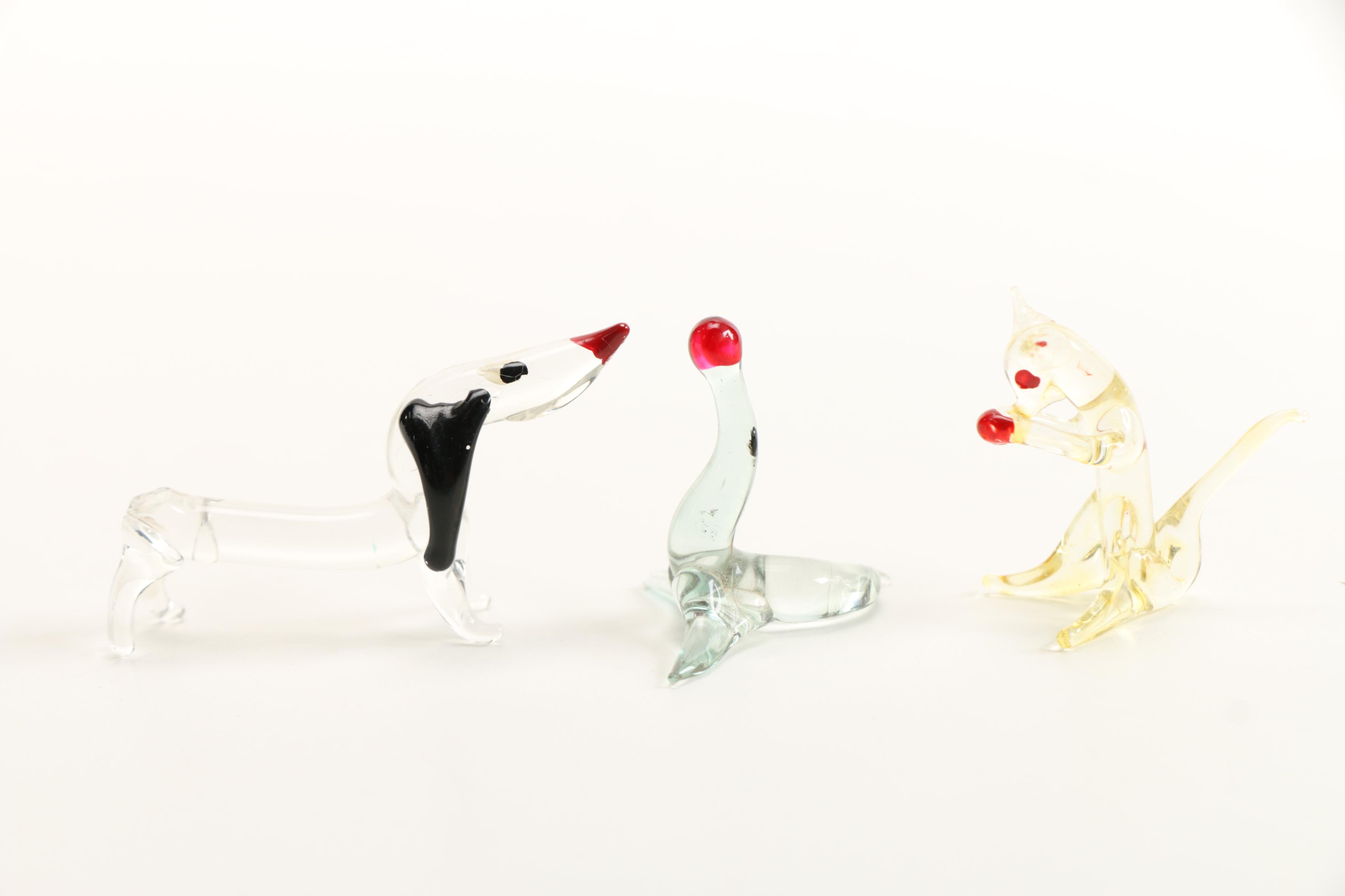 Assorted Art Glass Animal Figurines