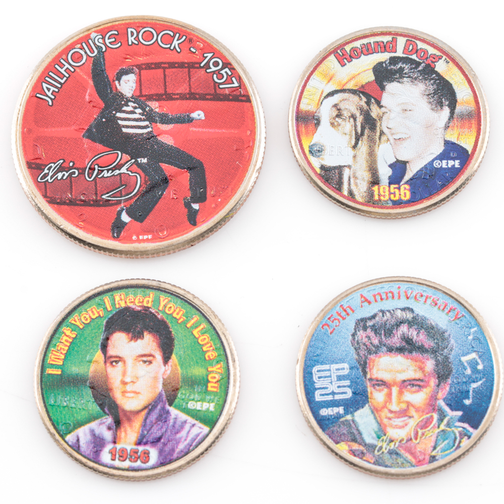 Four Elvis Presley-Related Coins