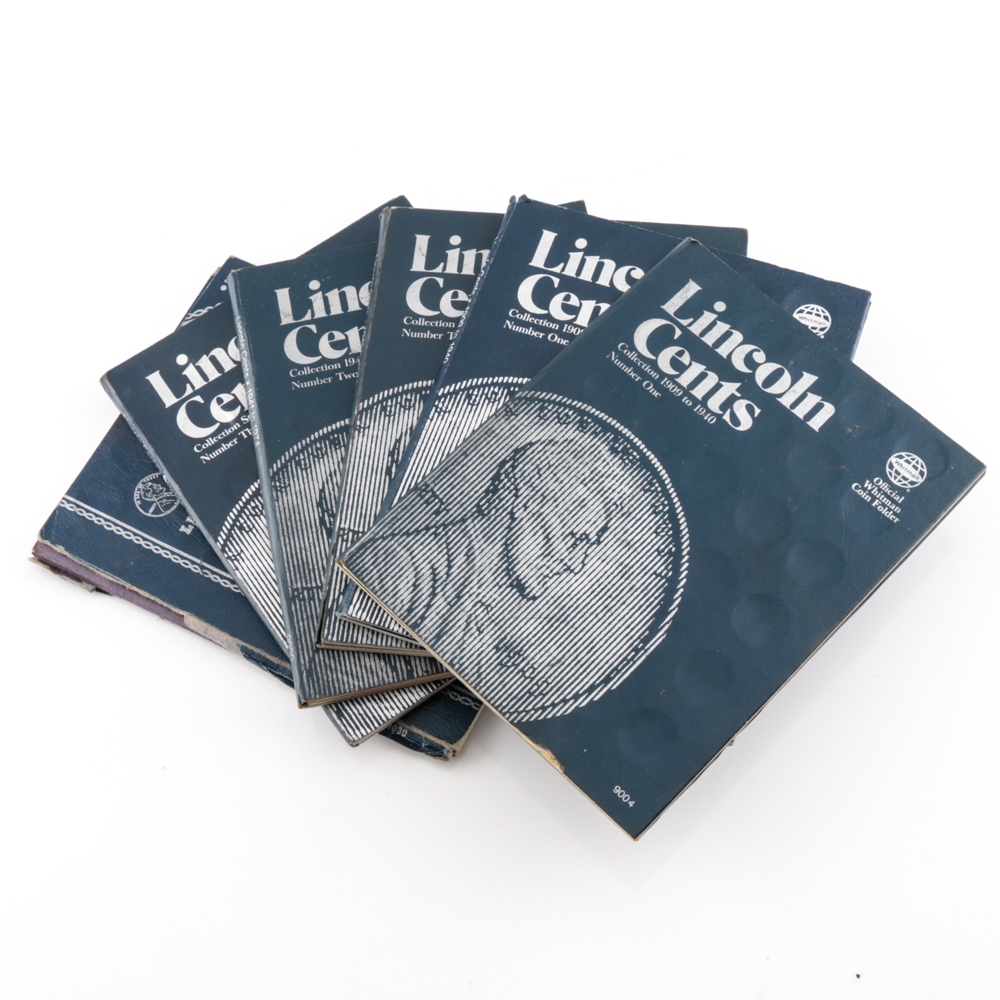Six Whitman Binders of Lincoln Cents