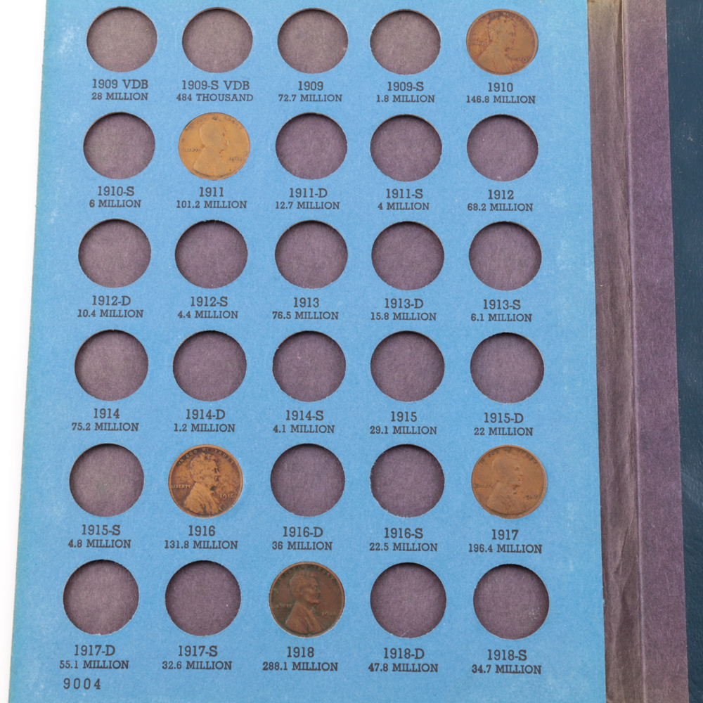 Six Whitman Binders of Lincoln Cents