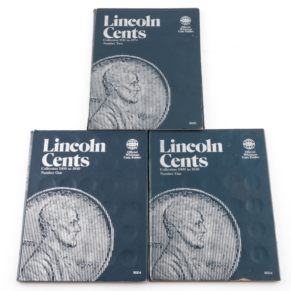 Six Whitman Binders of Lincoln Cents