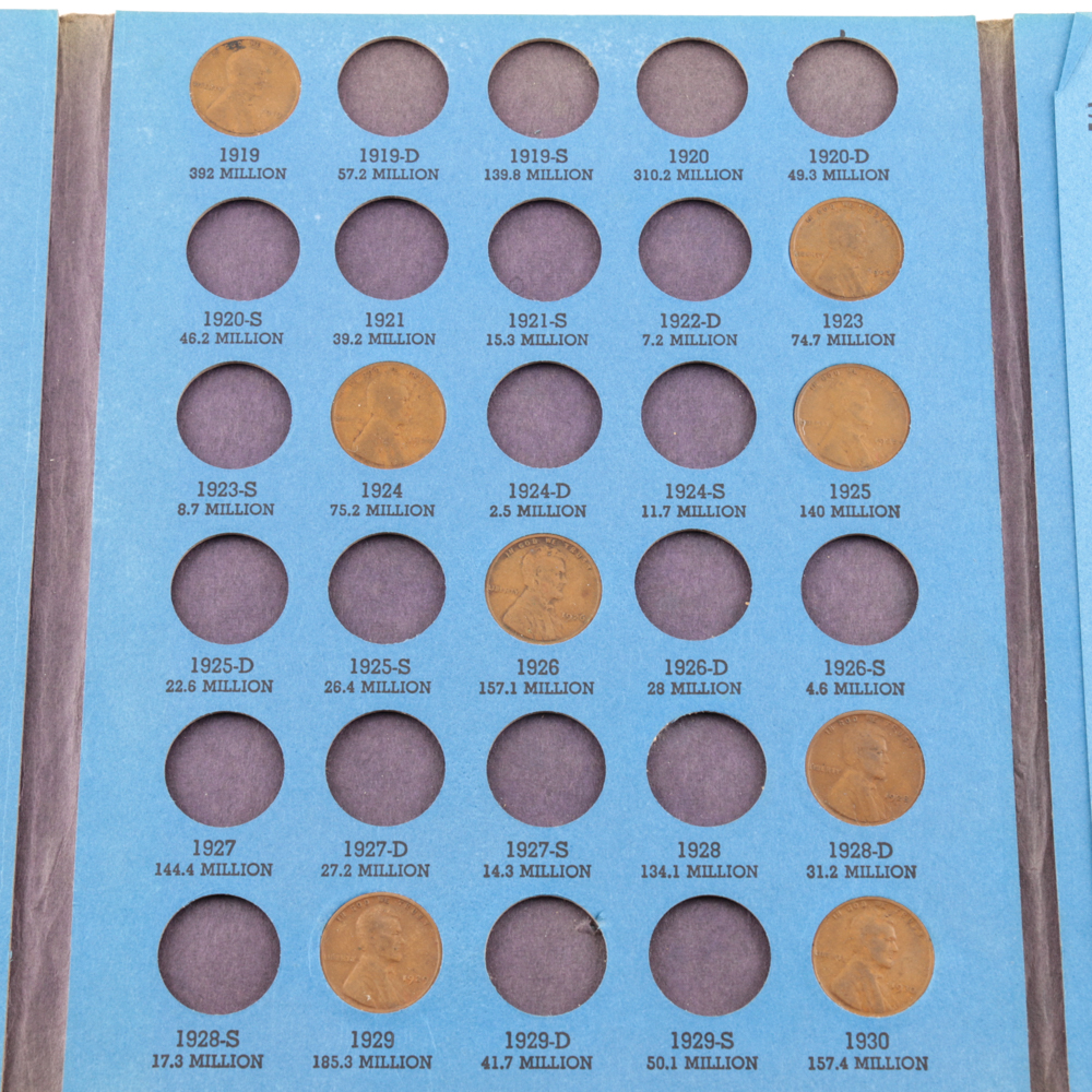 Six Whitman Binders of Lincoln Cents