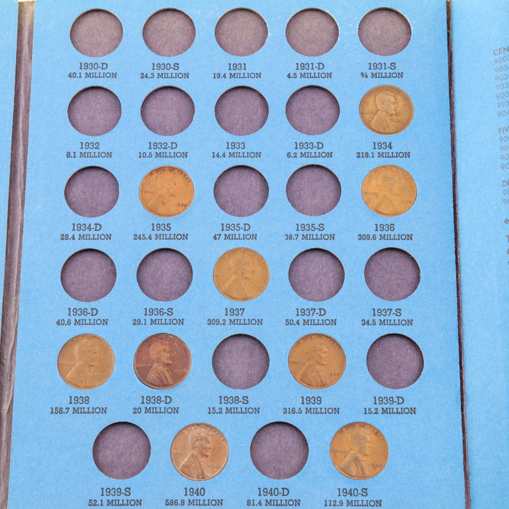 Six Whitman Binders of Lincoln Cents