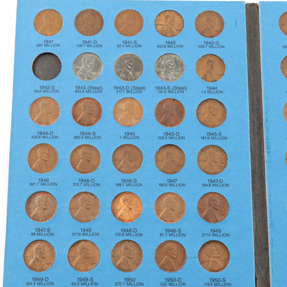 Six Whitman Binders of Lincoln Cents