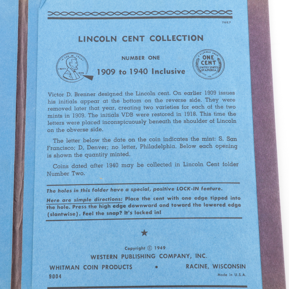 Six Whitman Binders of Lincoln Cents